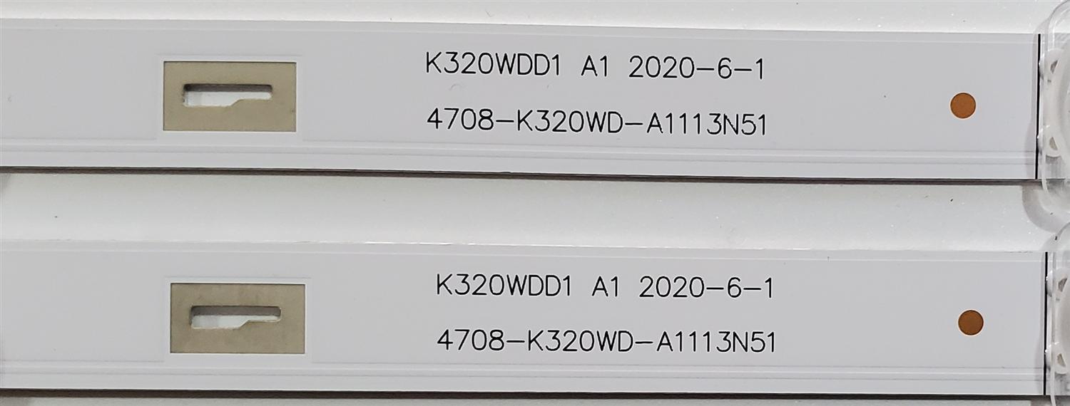 LEDS PARA TV JVC (2 PIEZAS) NUMERO DE PARTE 4708-K320WD-A1113N51 / K320WDD1 A1 / YSDL 4700RA0 / 110206-320D1021 / K320WDD1 / DISPLAY LC320DXQ (SM)(A8) / MODELO SI32RF - Imagen 4